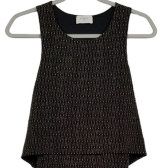 Everly Black Gold Sleeveless Dress Metallic Women's Size Small - Picture 2 of 7